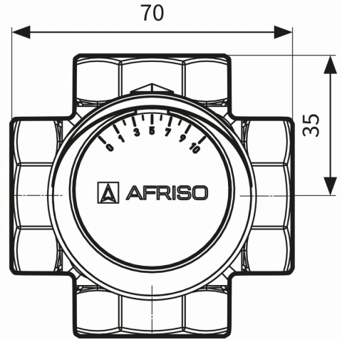 AFRISO ARV 484 Zawór 4-drogowy DN25 z siłownikiem ARM 343 PROCLICK 1348444 AFRISO ARV 484 Zawór 4-drogowy DN25 z siłownikiem ARM 343 PROCLICK 1348444