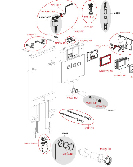 Alcaplast SLIM Podtynkowy system instalacyjny do suchej zabudowy (karton-gips) AM11011200 Alcaplast SLIM Podtynkowy system instalacyjny do suchej zabudowy (karton-gips) AM11011200