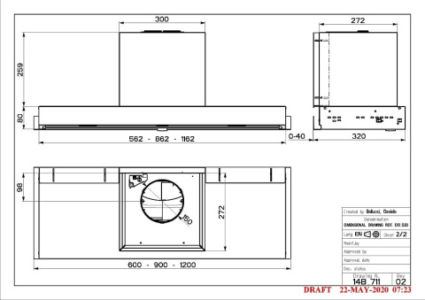 FABER STUDIO Okap IN-NOVA COMFORT X 120/2 DO ZABUDOWY 110.0439.939 FABER STUDIO Okap IN-NOVA COMFORT X 120/2 DO ZABUDOWY 110.0439.939