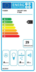 Faber Studio Okap GALILEO SMART BK GLASS 83 zintegrowany z płytą indukcyjną czarne szkło 340.0577.694