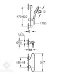 GROHE-Grohtherm 1000 Bateria prysznicowa z termostatem chrom 34820005