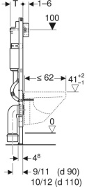 Geberit zestaw stelażowy Duofix Basic Delta25 Selnova Compact 118.341.21.2