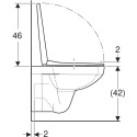 Geberit zestaw wisząca miska WC Selnova Square z deską sedesową, antybakteryjną 501.961.00.1