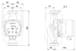 Grundfos ALPHA2 32-80 180 - Pompa obiegowa c.o. 99411263