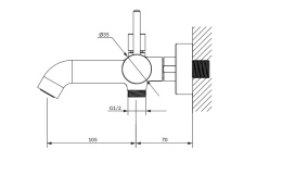 Omnires Y Bateria wannowo-natryskowa z zestawem prysznicowym chrom Y1231CR