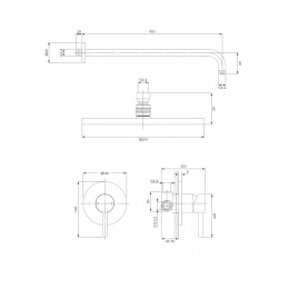 Omnires Y System prysznicowy podtynkowy mosiądz szczotkowany SYSY36BSB