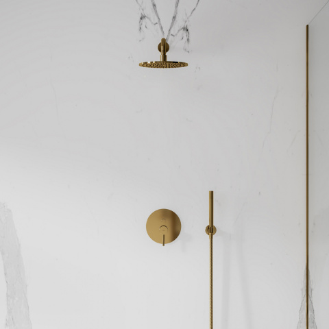 Omnires Y bateria prysznicowo-wannowa podtynkowa Kolor złoty Y1235GL