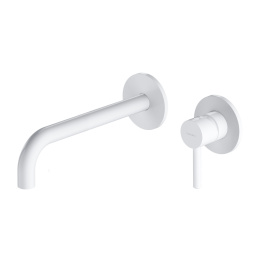 Omnires Y bateria umywalkowa podtynkowa z długą wylewką biały mat Y1215HLWM