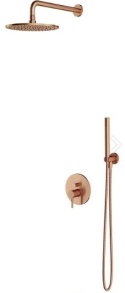 Omnires Y zestaw prysznicowy podtynkowy z deszczownicą miedź szczotkowana SYSY35CPB
