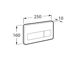 Roca Duplo One PL3 Przycisk spłukujący inox A890197004
