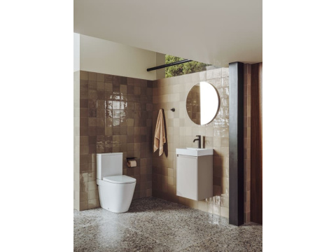 Roca Ona Toaleta WC stojąca kompaktowa bez kołnierza z powłoką Supraglaze biała A342687S00 Roca Ona Toaleta WC stojąca kompaktowa bez kołnierza z powłoką Supraglaze biała A342687S00
