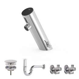 TRES ELECTRONIC ZESTAW BATERII ELEKTRONICZNEJ Z SYSTEMEM WSTĘPNEGO MIESZANIA DO UMYWALKI CHROM 39210390