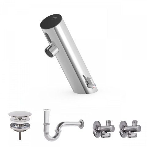 TRES ELECTRONIC ZESTAW BATERII ELEKTRONICZNEJ Z SYSTEMEM WSTĘPNEGO MIESZANIA DO UMYWALKI CHROM 39210390