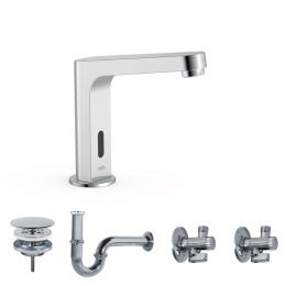 TRES ELECTRONIC ZESTAW BATERII ELEKTRONICZNEJ Z SYSTEMEM WSTĘPNEGO MIESZANIA DO UMYWALKI CHROM 39210399