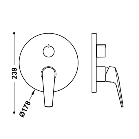 TRES FUJI Bateria prysznicowa podtynkowa chrom 28128110