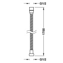 Z kodem LATO -7% !!! Tres Selection wąż prysznicowy 170 cm chrom 91.34.828