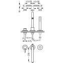 Tres Study Exclusive bateria wannowo-prysznicowa 3-otworowa chrom 262.150.01