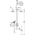 Z kodem LATO -7% !!! Tres Therm-Box zestaw prysznicowy podtynkowy termostatyczny z deszczownicą chrom 21525004