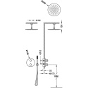 Z kodem LATO -7% !!! Tres Therm-Box zestaw prysznicowy podtynkowy termostatyczny z deszczownicą chrom 26225003