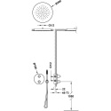 Z kodem LATO -7% !!! Tres Therm-Box zestaw prysznicowy podtynkowy termostatyczny z deszczownicą chrom 28125005