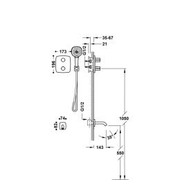 Z kodem LATO -7% !!! Tres Therm-Box zestaw wannowo-prysznicowy podtynkowy termostatyczny chrom 21725006