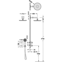 Tres Tres Therm-Box zestaw prysznicowy podtynkowy chrom 21625004