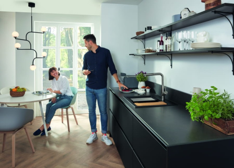 Villeroy & Boch Zlewozmywak SUBWAY Style 60S MAN. pure black PREMIUMLINE, ociekacz aluminium VB-3366 01 R7 Villeroy & Boch Zlewozmywak SUBWAY Style 60S MAN. pure black PREMIUMLINE, ociekacz aluminium VB-3366 01 R7