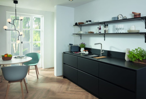 Villeroy & Boch Zlewozmywak SUBWAY Style 60S MAN. pure black PREMIUMLINE, ociekacz aluminium VB-3366 01 R7 Villeroy & Boch Zlewozmywak SUBWAY Style 60S MAN. pure black PREMIUMLINE, ociekacz aluminium VB-3366 01 R7