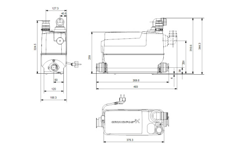 GRUNDFOS AGREGAT PODNOSZĄCY SOLOLIFT2 C-3 97775317 GRUNDFOS AGREGAT PODNOSZĄCY SOLOLIFT2 C-3 97775317