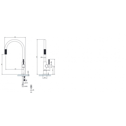Omnires SWITCH bateria kuchenna do podłączenia zestawu filtrującego brąz antyczny SW9057BR