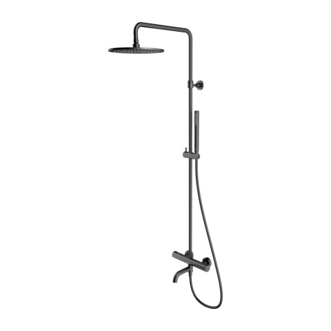 Omnires Y zestaw wannowy ścienny termostatyczny deszczownica 25 cm grafit Y1234GR Omnires Y zestaw wannowy ścienny termostatyczny deszczownica 25 cm grafit Y1234GR