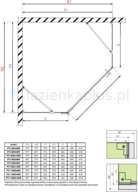 Radaway Essenza PTJ kabina prysznicowa 80x100 cm pięciokątna prawa chrom/szkło przezroczyste 1385010-01-01R/1385054-01-01 Radaway Essenza PTJ kabina prysznicowa 80x100 cm pięciokątna prawa chrom/szkło przezroczyste 1385010-01-01R/1385054-01-01
