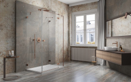 Radaway Essenza Pro Brushed Copper KDJ+S drzwi prysznicowe 100 cm prawe miedź szczotkowana/szkło przezroczyste 10097310-93-01R