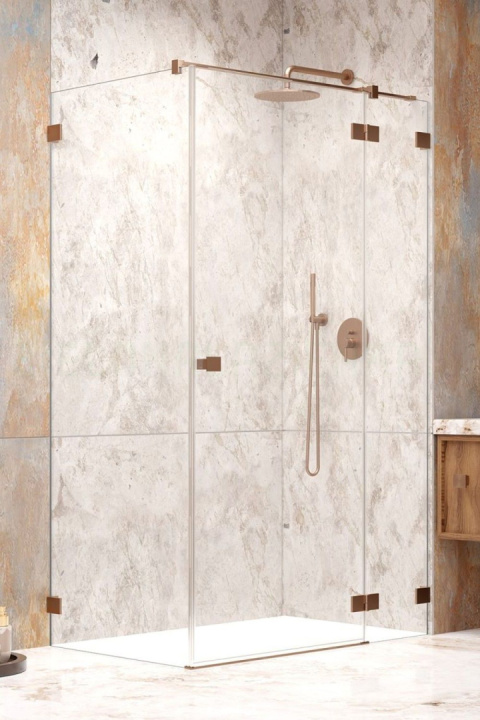 Radaway Essenza Pro Brushed Copper KDJ drzwi prysznicowe 120 cm prawe miedź szczotkowana/szkło przezroczyste 10097120-93-01R