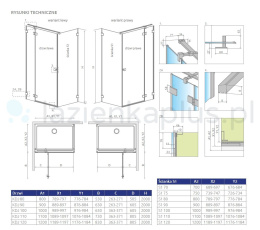 Radaway Essenza Pro Brushed Gold KDJ drzwi prysznicowe 90 cm prawe złoty szczotkowany/szkło przezroczyste 10097090-99-01R