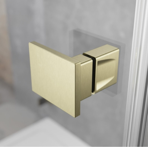 Radaway Essenza Pro Brushed Gold PDD kabina prysznicowa 80x80cm złoty szczotkowany/szkło przezr. 10095080-99-01L/10095080-99-01R