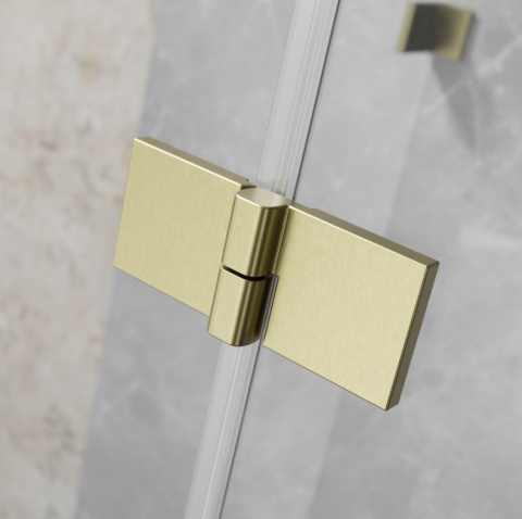 Radaway Essenza Pro Brushed Gold PDD kabina prysznicowa 80x80cm złoty szczotkowany/szkło przezr. 10095080-99-01L/10095080-99-01R