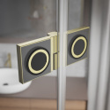 Radaway Essenza Pro Brushed Gold PDD kabina prysznicowa 80x80cm złoty szczotkowany/szkło przezr. 10095080-99-01L/10095080-99-01R