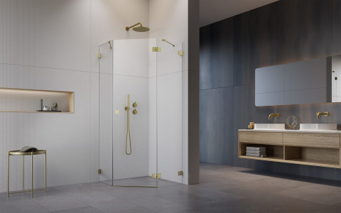 Radaway Essenza Pro Brushed Gold PTJ drzwi prysznicowe prawe złoty szczotkowany/szkło przezroczyste 10100000-99-01R