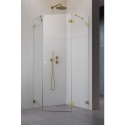 Radaway Essenza Pro Brushed Gold PTJ kabina prysznicowa 80x80 cm prawa złoty szczot/szkło przezro 10100000-99-01R/10100100-01-01