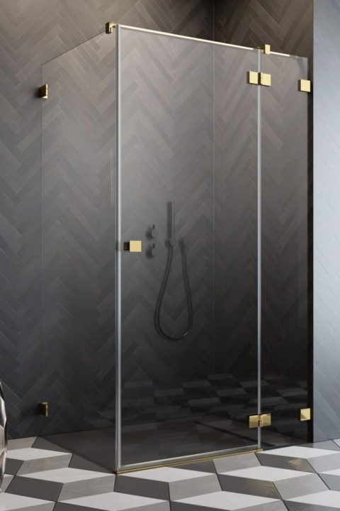 Radaway Essenza Pro Gold KDJ drzwi prysznicowe 80 cm prawe złoty połysk/szkło przezroczyste 10097080-09-01R Radaway Essenza Pro Gold KDJ drzwi prysznicowe 80 cm prawe złoty połysk/szkło przezroczyste 10097080-09-01R