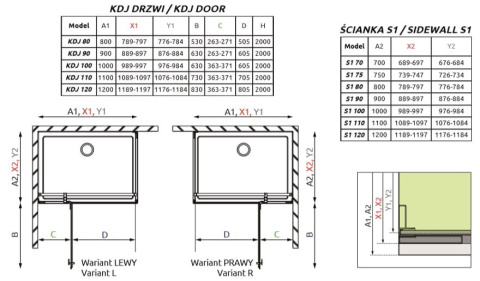 Radaway Essenza Pro Gold KDJ drzwi prysznicowe 80 cm prawe złoty połysk/szkło przezroczyste 10097080-09-01R Radaway Essenza Pro Gold KDJ drzwi prysznicowe 80 cm prawe złoty połysk/szkło przezroczyste 10097080-09-01R