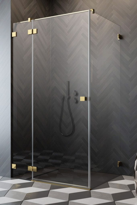 Radaway Essenza Pro Gold KDJ drzwi prysznicowe 90 cm lewe złoty połysk/szkło przezroczyste 10097090-09-01L Radaway Essenza Pro Gold KDJ drzwi prysznicowe 90 cm lewe złoty połysk/szkło przezroczyste 10097090-09-01L