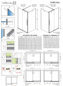 Radaway Furo KDJ kabina prysznicowa 130x90 cm prawa chrom/szkło przezroczyste 10104672-01-01R/10110630-01-01/10113090-01-01