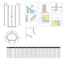Radaway Nes Black PTD kabina prysznicowa 80x80 cm pięciokątna czarny mat/szkło przezroczyste 10051000-54-01/10051400-54-01