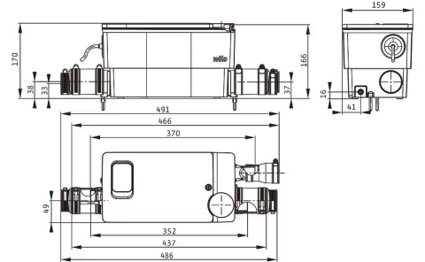 Wilo kompaktowa pompa DrainLift MINI3-XXS-EF 6095126 Wilo kompaktowa pompa DrainLift MINI3-XXS-EF 6095126