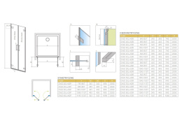 Radaway Arta DWD drzwi wnękowe 60 cm prawe chrom+/szkło przezroczyste 386034-03-01R
