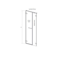 Radaway Arta DWS ścianka prysznicowa 41,5 cm lewa chrom/szkło przezroczyste 386092-03-01L