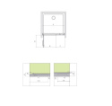 Radaway Arta DWS ścianka prysznicowa 41,5 cm prawa chrom/szkło przezroczyste 386092-03-01R