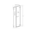 Radaway Arta DWS ścianka prysznicowa 41,5 cm prawa chrom/szkło przezroczyste 386092-03-01R